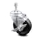 Service Caster 4 Inch Phenolic Wheel Swivel 10mm Threaded Stem Caster with Brake SCC SCC-TS20S414-PHR-TLB-M1015 - alternate 1